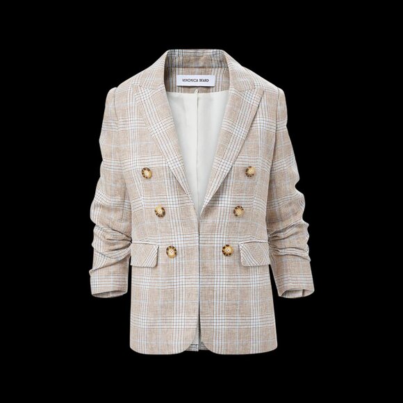 Veronica Beard Plaid Linen Suit - Picture 2 of 16
